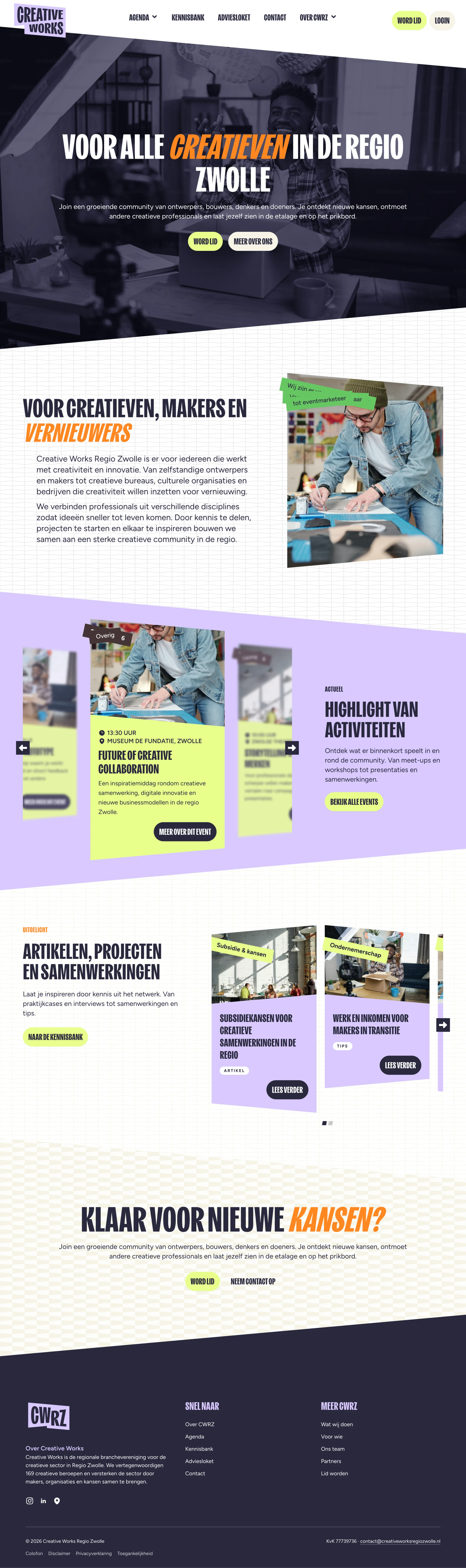 Beheeromgeving van Creative Works voor content, profielen en opdrachten