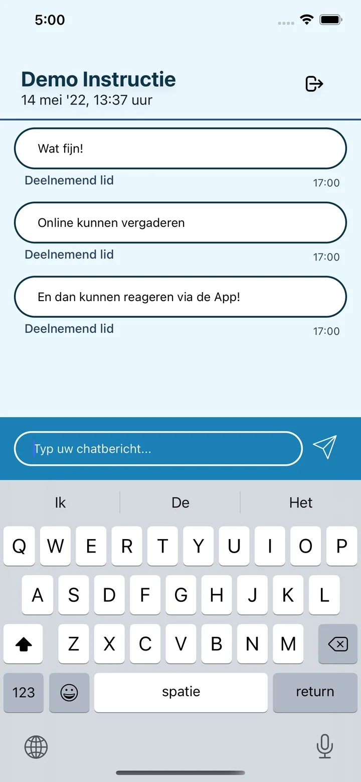 Online ALV iOS-app voor mobiel stemmen en deelname